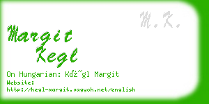 margit kegl business card